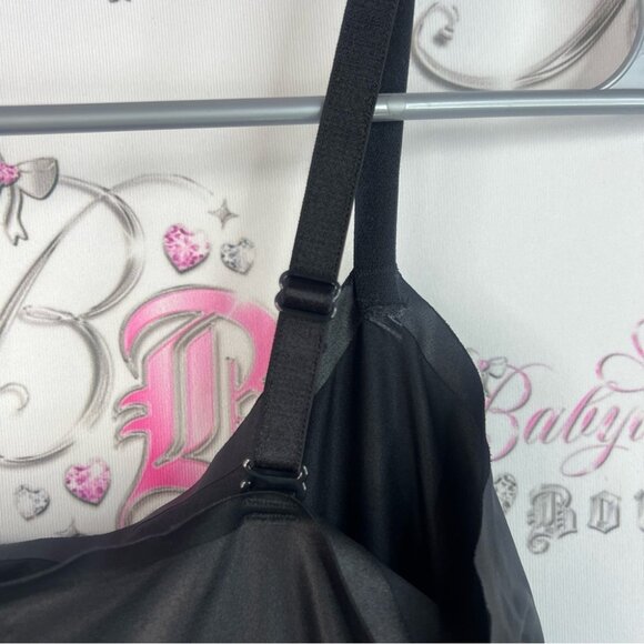 Love your assets tank top black shiny shimmer Chic Black Camisole Top - Picture 9 of 15